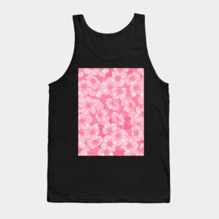 The cute pink Japanese cherry flowers Tank Top